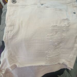 torrid White High-Rise Denim Detail Skirt